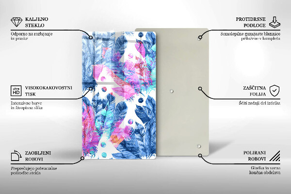 Herd abdeckplatte Federn-Boho-Illustration