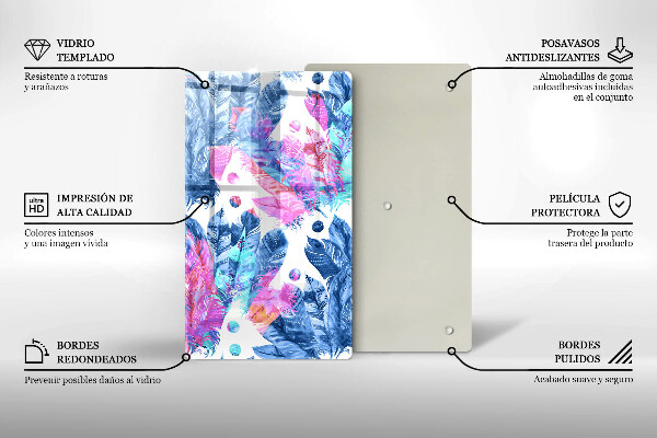 Herd abdeckplatte Federn-Boho-Illustration