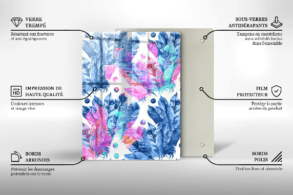 Herd abdeckplatte Federn-Boho-Illustration