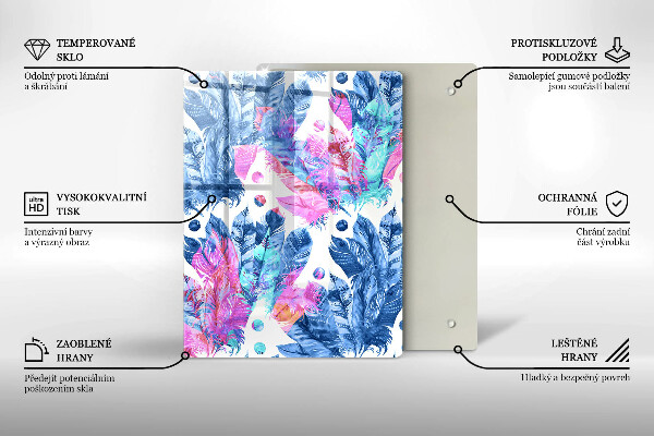 Herd abdeckplatte Federn-Boho-Illustration