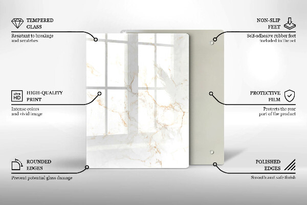 Herd abdeckplatte Eleganter Marmorstein