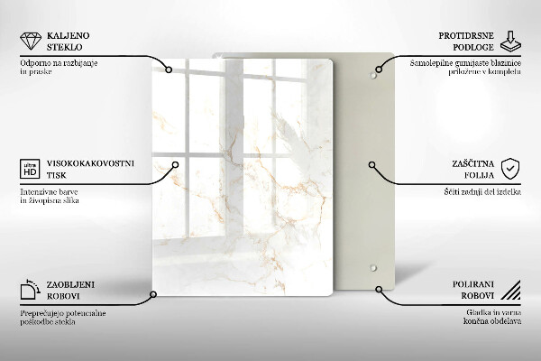 Herd abdeckplatte Eleganter Marmorstein