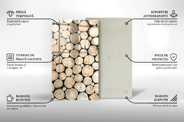 Herd abdeckplatte Baumstämme aus Holz