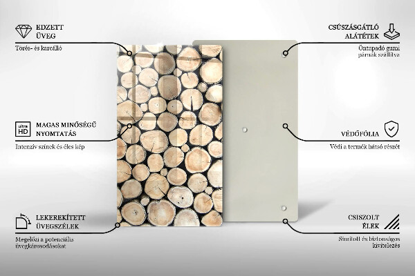 Herd abdeckplatte Baumstämme aus Holz