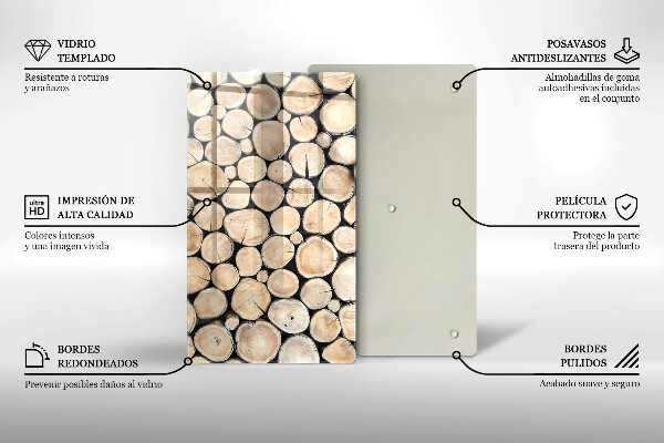 Herd abdeckplatte Baumstämme aus Holz