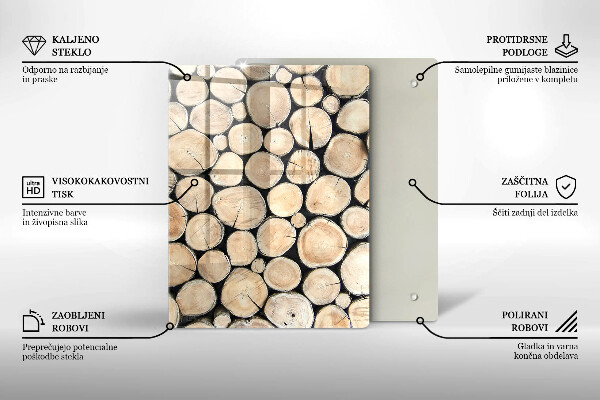 Herd abdeckplatte Baumstämme aus Holz