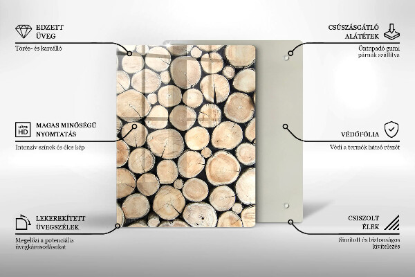 Herd abdeckplatte Baumstämme aus Holz