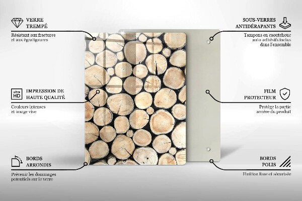 Herd abdeckplatte Baumstämme aus Holz