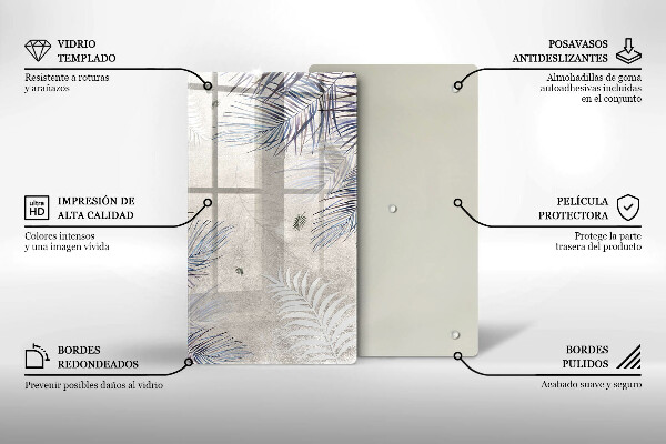 Schutz für induktionskochfeld Subtile Blätter
