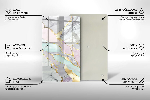Schutz für induktionskochfeld Pastellmarmor