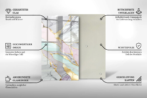 Schutz für induktionskochfeld Pastellmarmor