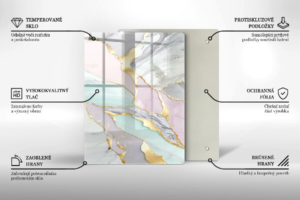 Schutz für induktionskochfeld Pastellmarmor