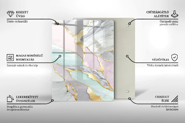 Schutz für induktionskochfeld Pastellmarmor