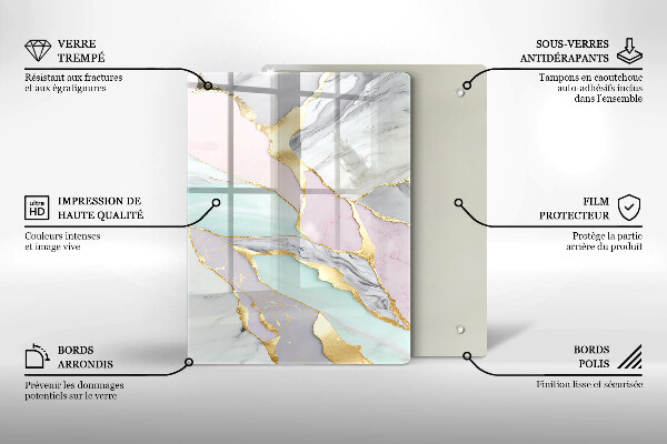 Schutz für induktionskochfeld Pastellmarmor
