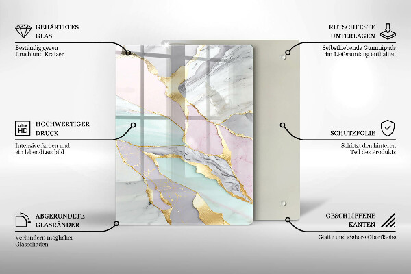 Schutz für induktionskochfeld Pastellmarmor