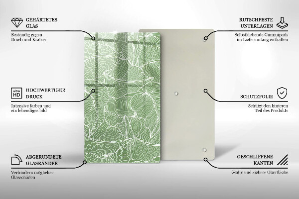 Herd abdeckplatte Lineare Blätter