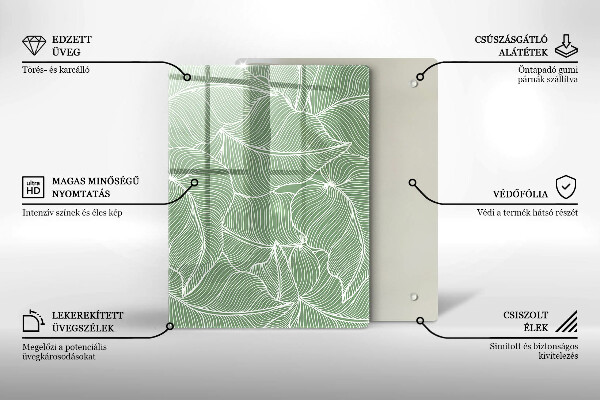 Herd abdeckplatte Lineare Blätter