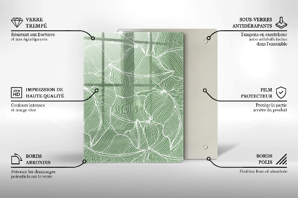 Herd abdeckplatte Lineare Blätter