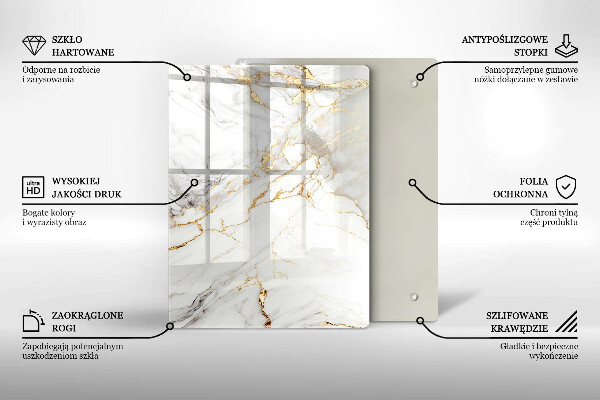 Herd abdeckplatte Heller Marmor mit Gold