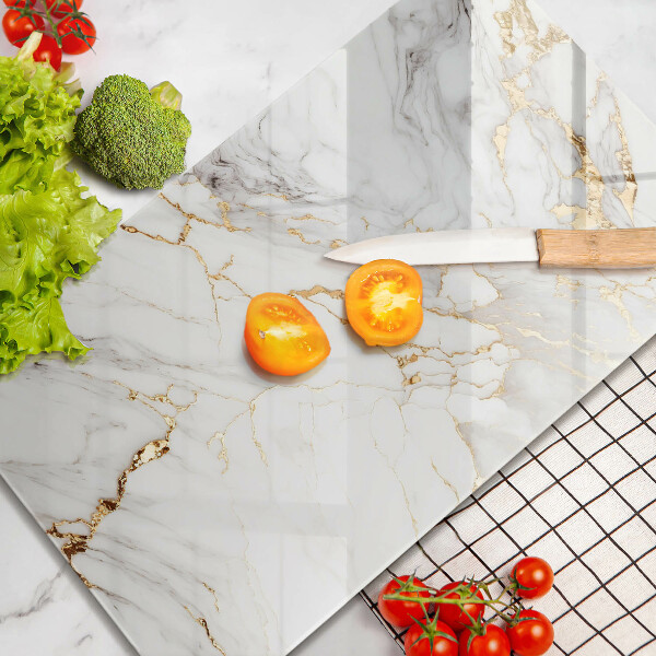 Herd abdeckplatte Heller Marmor mit Gold