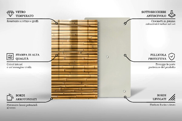 Herd abdeckplatte Natur-Boho-Bambus