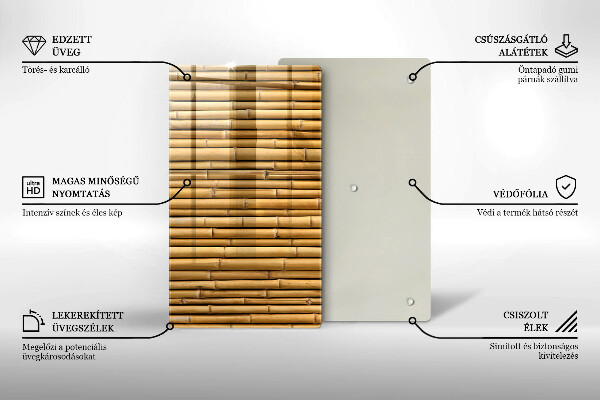 Herd abdeckplatte Natur-Boho-Bambus