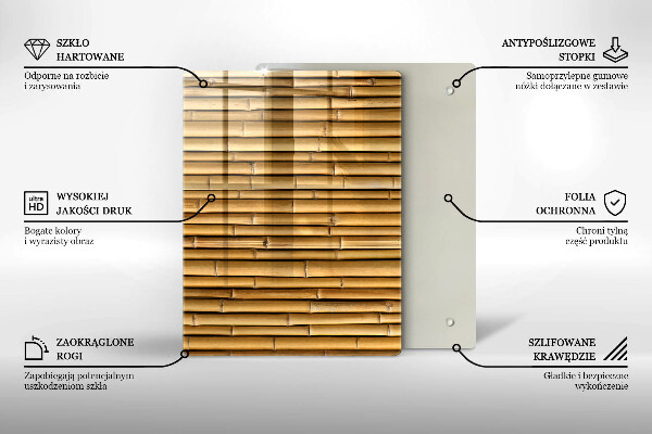 Herd abdeckplatte Natur-Boho-Bambus