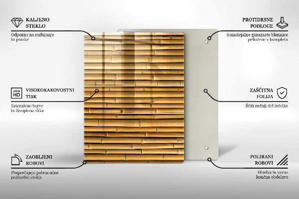 Herd abdeckplatte Natur-Boho-Bambus