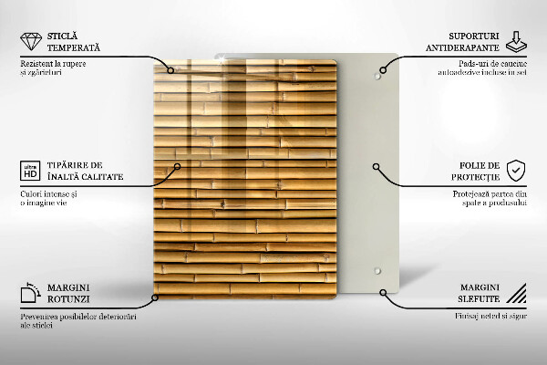 Herd abdeckplatte Natur-Boho-Bambus