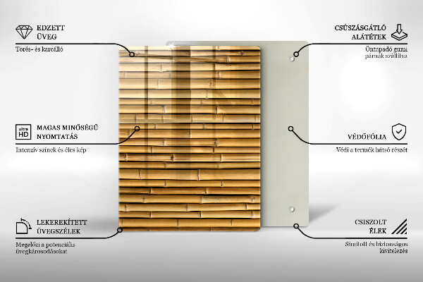 Herd abdeckplatte Natur-Boho-Bambus