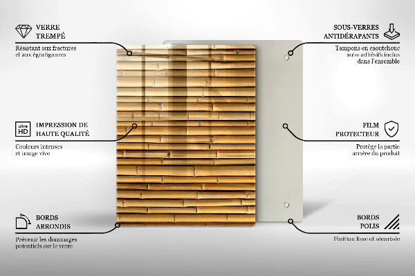 Herd abdeckplatte Natur-Boho-Bambus