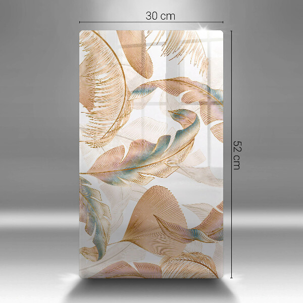 Herd abdeckplatte Boho-Federn und Blätter