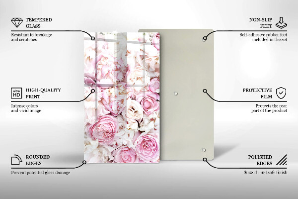 Herd abdeckplatte Pfingstrosenstrauß