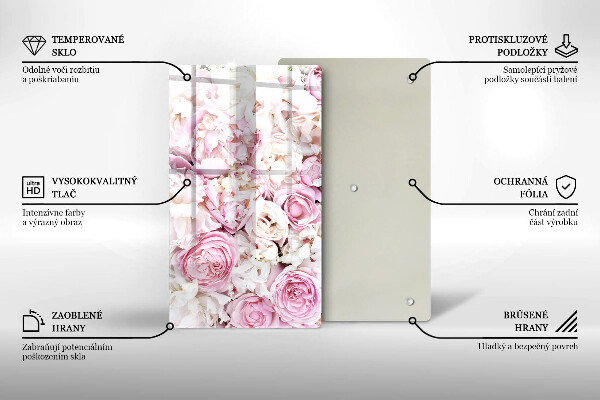 Herd abdeckplatte Pfingstrosenstrauß