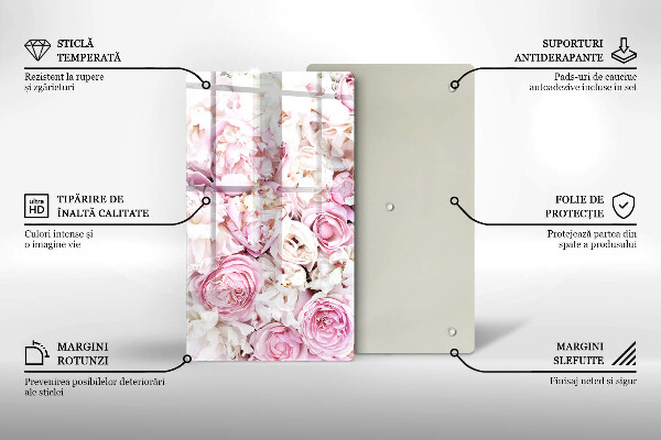 Herd abdeckplatte Pfingstrosenstrauß