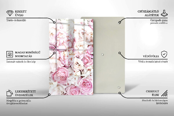Herd abdeckplatte Pfingstrosenstrauß