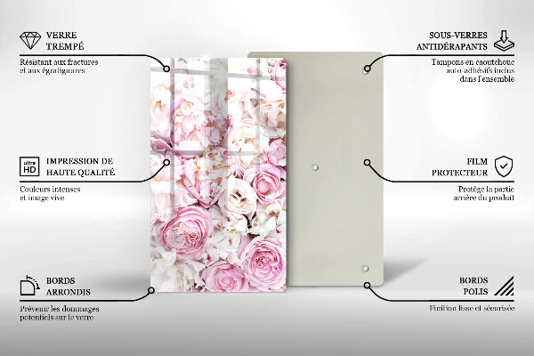 Herd abdeckplatte Pfingstrosenstrauß