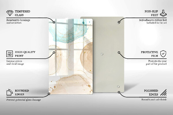 Herd abdeckplatte Boho-Flecken und Gold