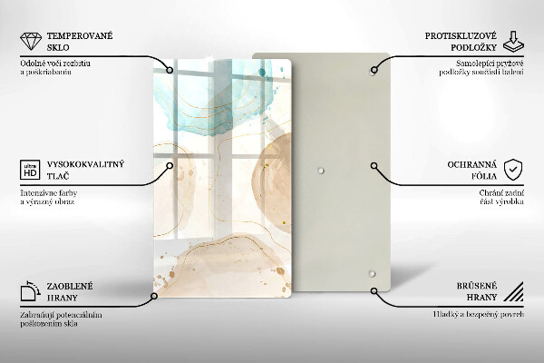 Herd abdeckplatte Boho-Flecken und Gold