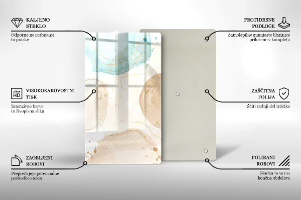 Herd abdeckplatte Boho-Flecken und Gold