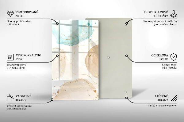 Herd abdeckplatte Boho-Flecken und Gold