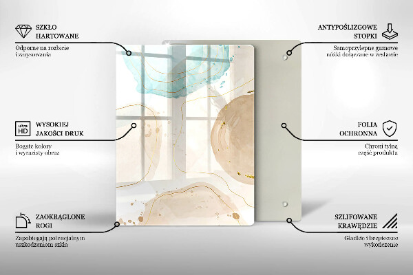 Herd abdeckplatte Boho-Flecken und Gold