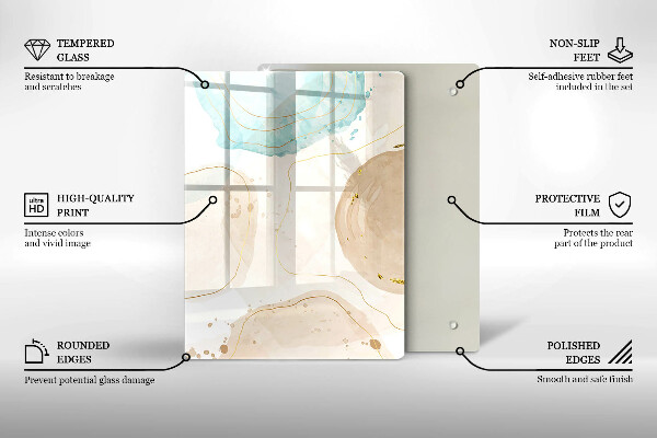 Herd abdeckplatte Boho-Flecken und Gold