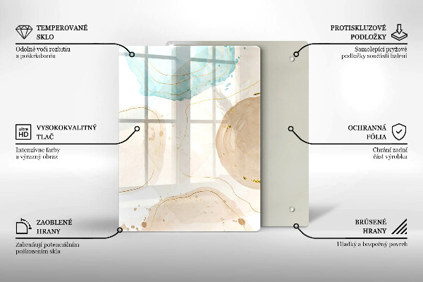 Herd abdeckplatte Boho-Flecken und Gold