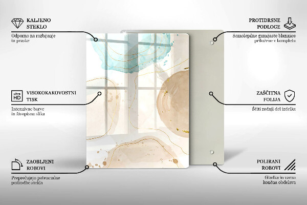 Herd abdeckplatte Boho-Flecken und Gold