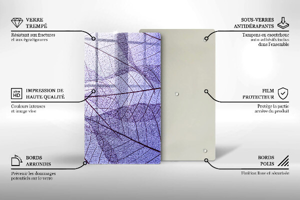 Herd abdeckplatte Blätter mit Adern