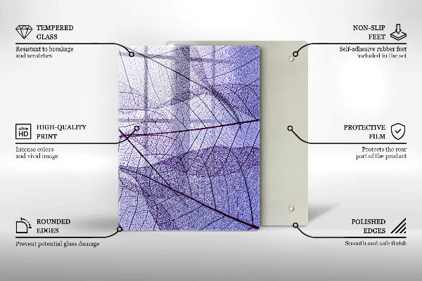 Herd abdeckplatte Blätter mit Adern
