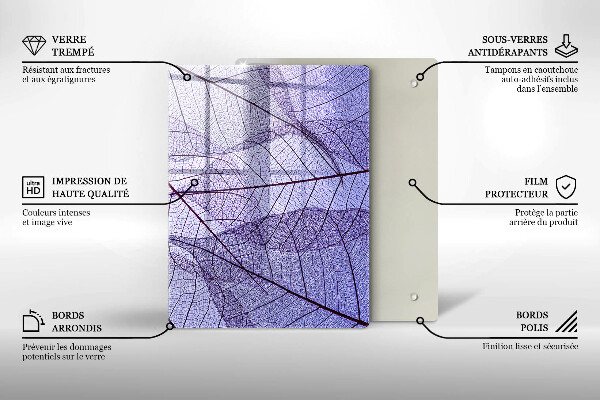 Herd abdeckplatte Blätter mit Adern