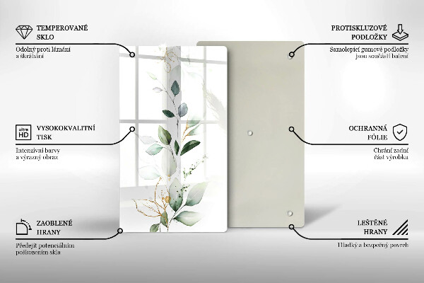 Herd abdeckplatte Aquarellblätter