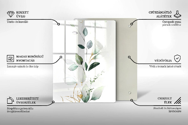 Herd abdeckplatte Aquarellblätter